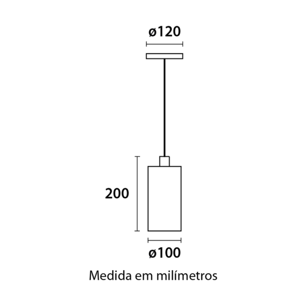 Pendente Jasmim Simples Vidro Jateado Blumenau - Imagem 3
