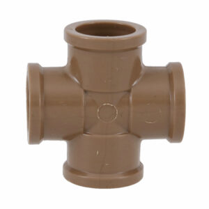 Cruzeta PVC Marrom Soldável 3/4" 25mm Tigre