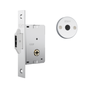 Fechadura para Porta de Correr Stam 1008 Inox Cromado