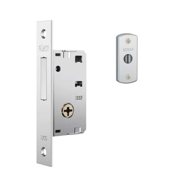 Fechadura Auxiliar Tetra para Porta de Ferro Stam 1003 Inox