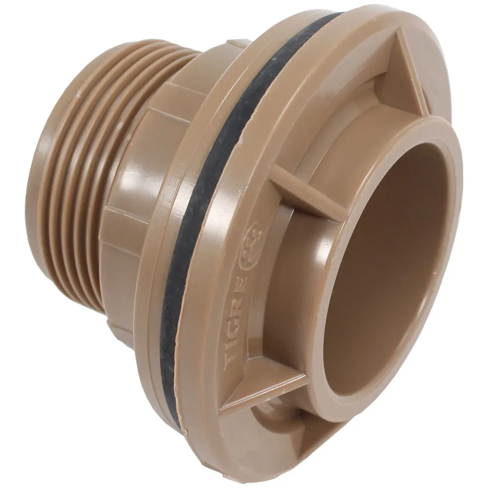 Adaptador Flange com Anel PVC Marrom Roscável e Soldável 1.1/2″ 50mm Tigre