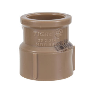 Luva PVC Marrom Roscável e Soldável 3/4" 25mm Tigre
