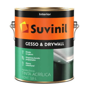 Tinta Acrílica Gesso e Drywall Branco Suvinil 3,6L