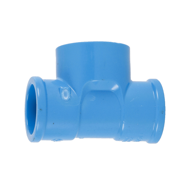 Te com Bucha PVC Azul Roscável e Soldável 3/4″ 25mm Tigre