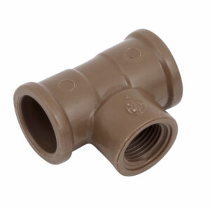 Tê PVC Marrom Roscável e Soldável 3/4x1/2" 25x20mm Tigre