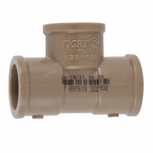 Tê PVC Marrom Soldável 1/2" 20mm Tigre