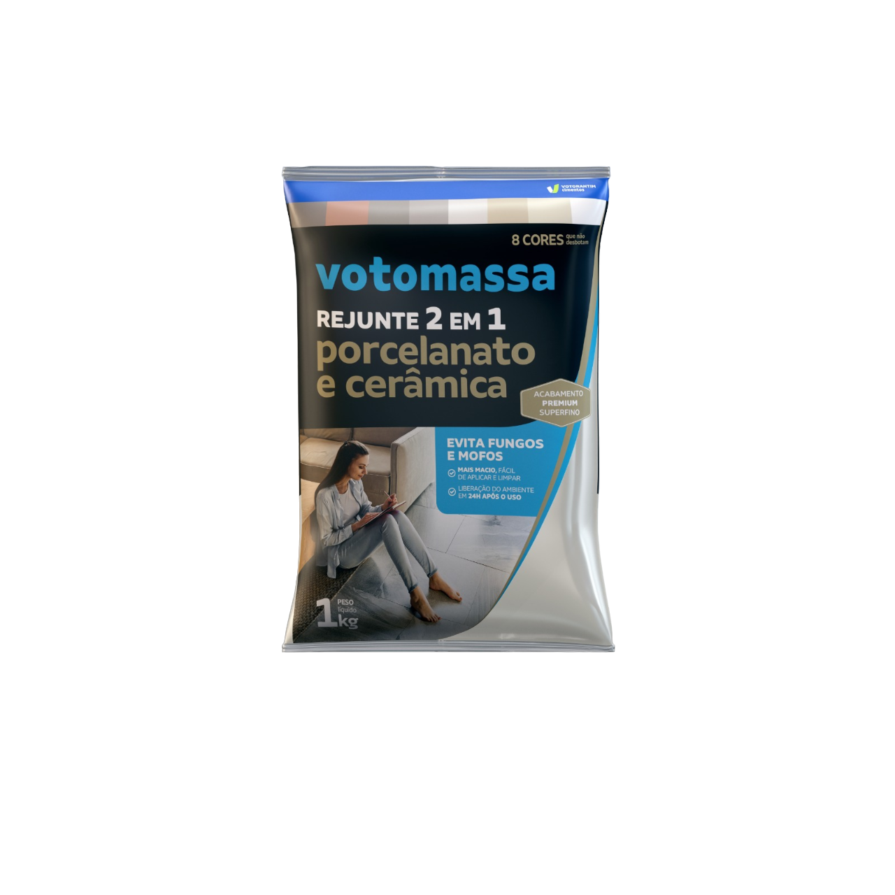 Rejunte Resinado Flexível Bege 1kg Votorantim