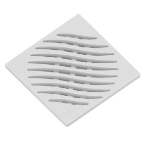 Grelha PVC Quadrada 100mm Branca Tigre