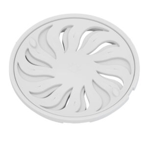 Grelha PVC Abre e Fecha Redonda 100mm Branca Tigre