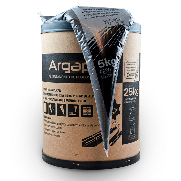 Argamassa Polimérica P/ Blocos e Tijolos 25kg Argapoli
