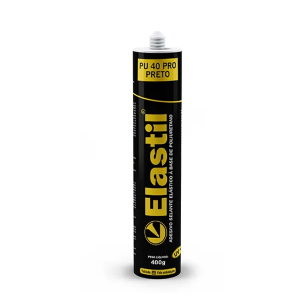 Adesivo Selante PU40 Pro Preto Tubo 400gr Elastil