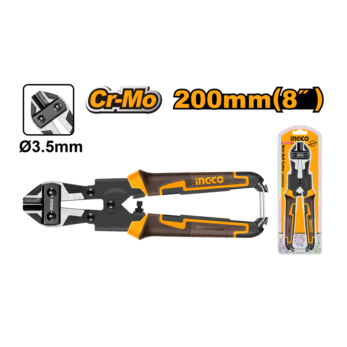 Alicate Cortador de Parafusos 8″ 200mm Ingco HMBC0808