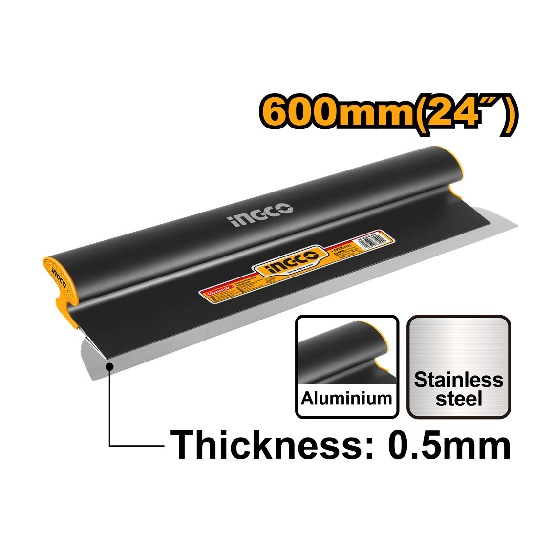 DESEMPENADEIRA ACO INOX P/MASSA CORRIDA 600MM INGCO HSCL02401