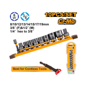 JOGO SOQUETE IMPACTO 3/8" C/10PC INGCO HKISSD38104