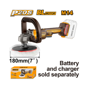 POLITRIZ ANGULAR BRUSHLESS INDUSTRIAL 180MM À BATERIA 20V INGCO (NAO ACOMPANHA BATERIA) APLI2018