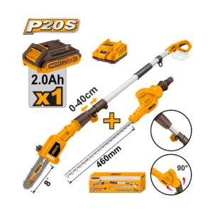 KIT MOTOPODA E APARADOR DE CERCA VIVA À BATERIA 20V C/1 BAT 2.0A.h INGCO CPTS201681
