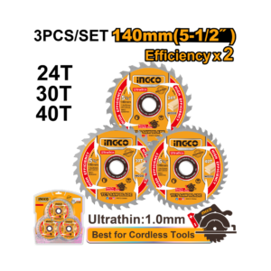 DISCO DE SERRA CIRCULAR 140MMX24D C/3PC INGCO TSB4003