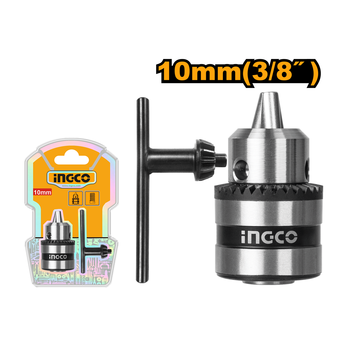 MANDRIL C/CHAVE 10MM/3/8″ INGCO KC1001
