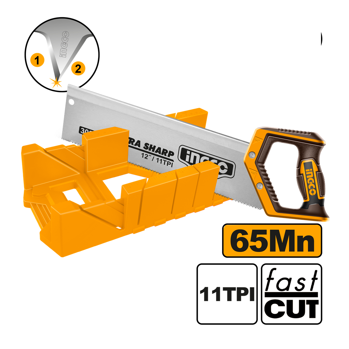 KIT CAIXA MEIA ESQUADRIA COM SERROTE COSTA 12″ 11TPI INGCO HMBSB30062