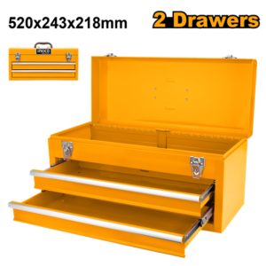 CAIXA DE FERRAMENTAS DE ACO COM 2 GAVETAS INGCO HTB06 520X218X243MM