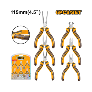 JOGO DE MINI ALICATE 4.5"C/6PC INGCO HMPS06115