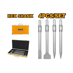 JOGO DE PONTEIRAS SDS HEX C/4PC INGCO DBC0304375