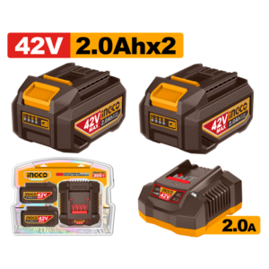 KIT CARREGADOR + 2 BAT 42V 2.0Ah BIVOLT INGCO FBCPM20221