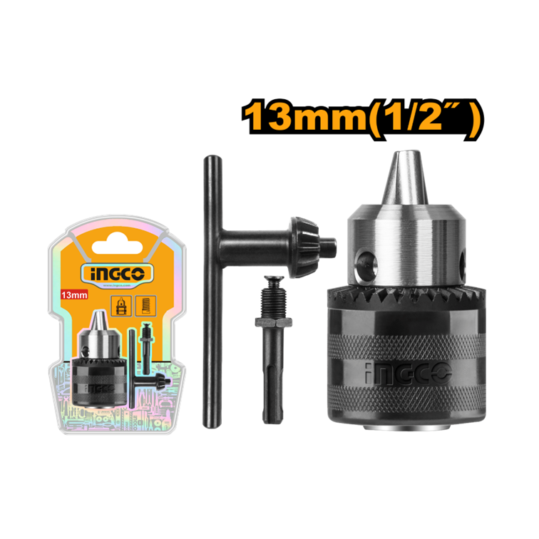 MANDRIL C/CHAVE 13MM/1/2″ C/ADAPTADOR INGCO KC1301.1