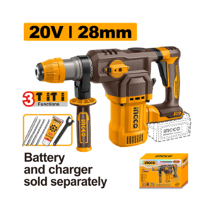 MARTELETE ROTATIVO 4‚5J SDS PLUS À BATERIA 20V INGCO (NAO ACOMPANHA BATERIA) CRHLI20286 CRHLI20286
