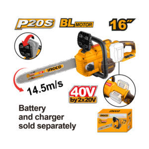 MOTOSSERRA BRUSHLESS 16" À BATERIA 20V INGCO (NAO ACOMPANHA 1 CGSLI40168