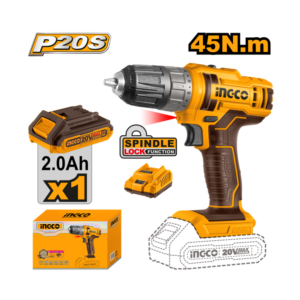 PARAFUSADEIRA E FURADEIRA 3/8” 45N.m À BATERIA ÍON-LÍTIO 20V INGCO CDLI200518-9