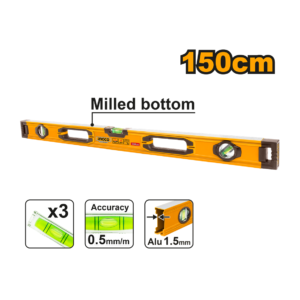 NÍVEL DE ALUMÍNIO PROFISSIONAL 150CM INGCO HSL08150