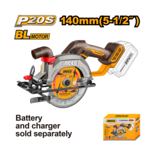 SERRA CIRCULAR 5.1/2" BRUSHLESS À BATERIA 20V INGCO (NAO ACOMPANHA BATERIA) CSLI1402