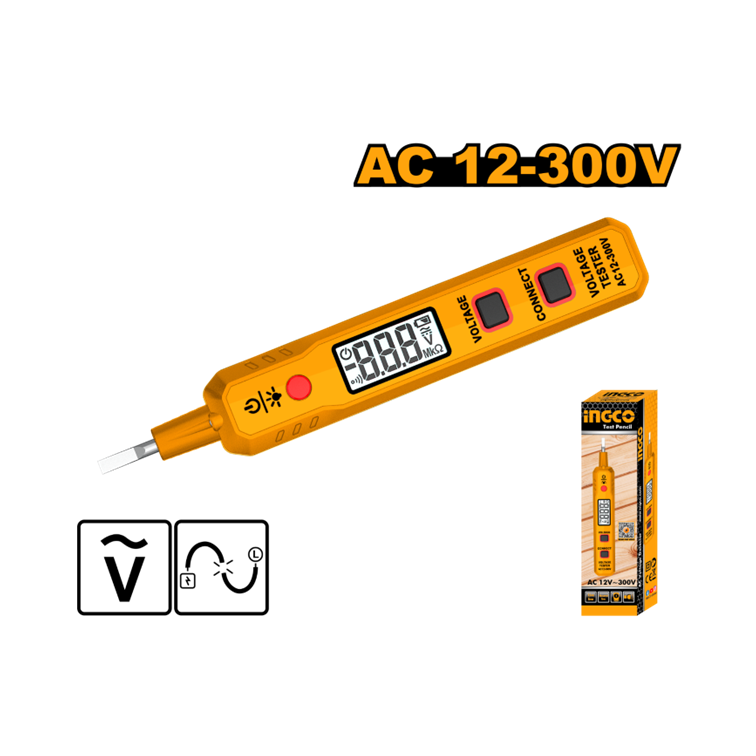 TESTADOR DE VOLTAGEM AC 12-300V INGCO HSDT30021