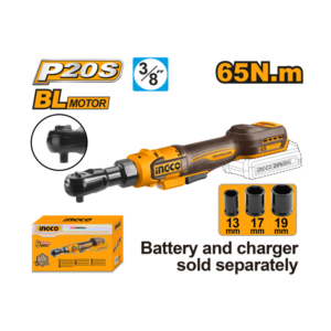 CHAVE CATRACA 3/8" 65N.m À BATERIA ÍON-LÍTIO 20V INGCO (NÃO ACOMPANHA BATERIA) CDRLI206521 CDRLI206521