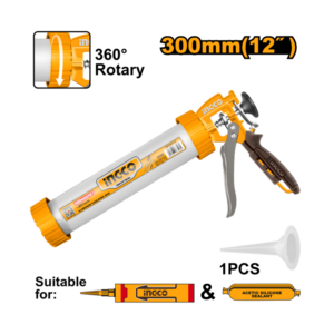 APLICADOR DE SILICONE TUBULAR EM ALUMÍNIO 12" INGCO HCG0112