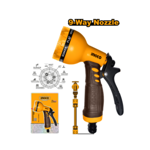 HIDROPISTOLA MULTIFUNCAO 9 TIPOS DE JATO INGCO HWSG092