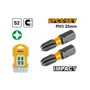 JOGO DE BITS DE IMPACTO PH3 25MM C/2 PC INGCO SDBIM71PH325