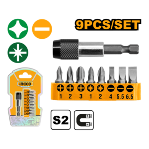 JOGO DE BITS MAGNETICOS C/9 PC INGCO AKSD0071